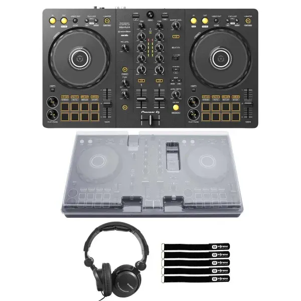 DJ-контроллер с джогом Pioneer DDJ-FLX4 Black с аксессуарами