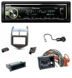 Автомагнитола для Chevrolet Aveo/Sonic Pioneer DAB USB MP3 AUX CD темно-серая