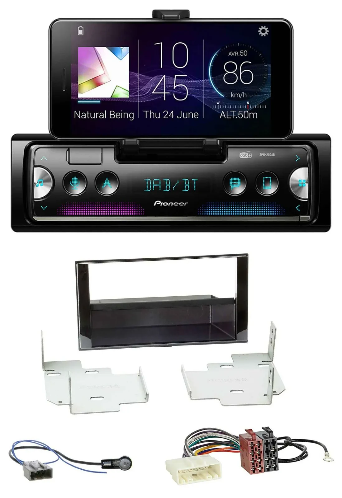 Pioneer USB MP3 Bluetooth DAB Autoradio für Nissan Micra, Note (ab 2013)