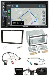 Alpine DAB TMC Bluetooth 2DIN USB Lenkrad Navigation für Opel Zafira Corsa D Ast