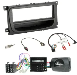 Einbauset Lenkradadapter DIN Autoradio für Ford Mondeo S-Max Can 07-14 schwarz A