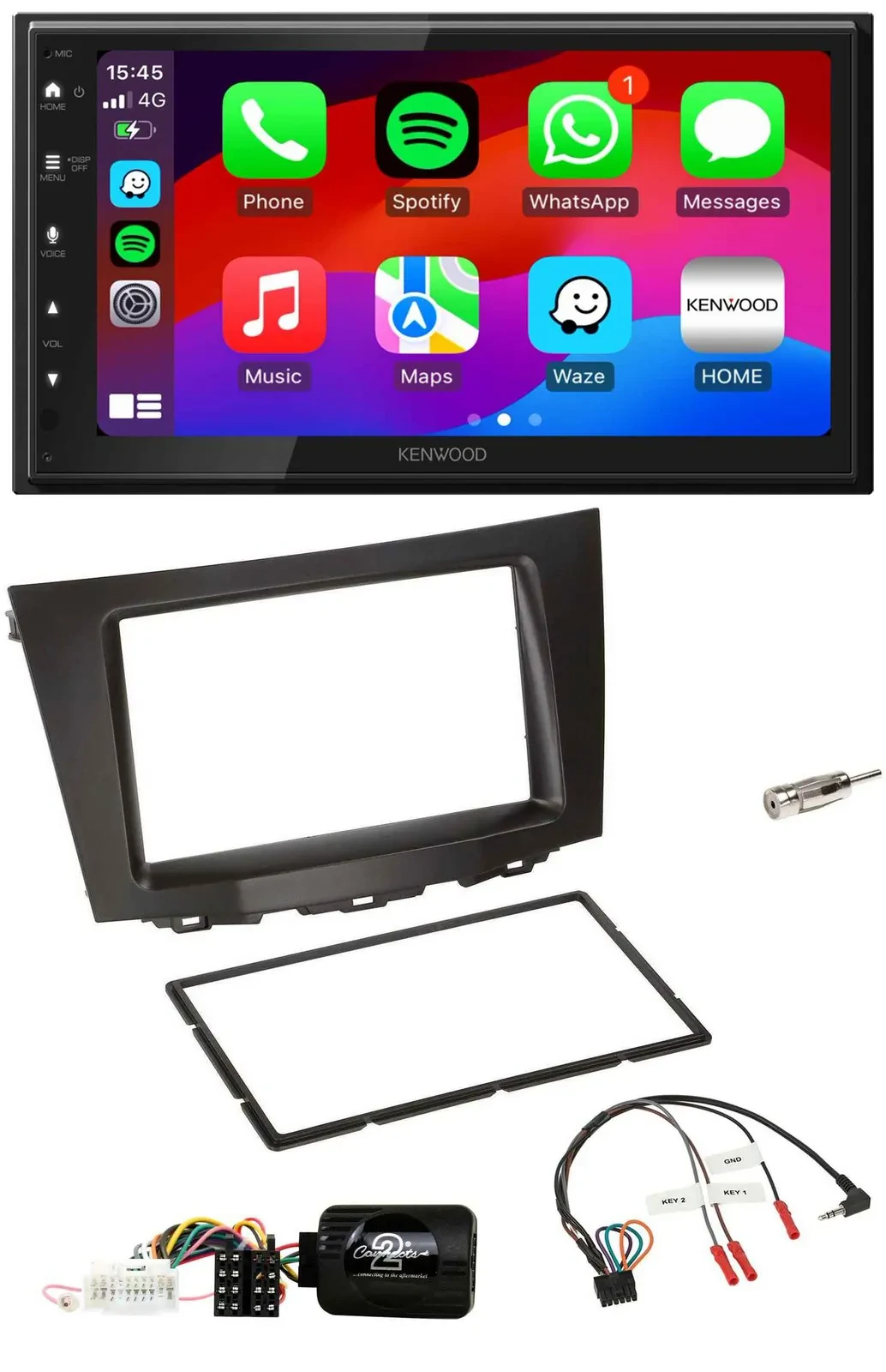 Автомагнитола для Suzuki Kizashi (с 2010) Kenwood 2DIN, DAB, Bluetooth, USB