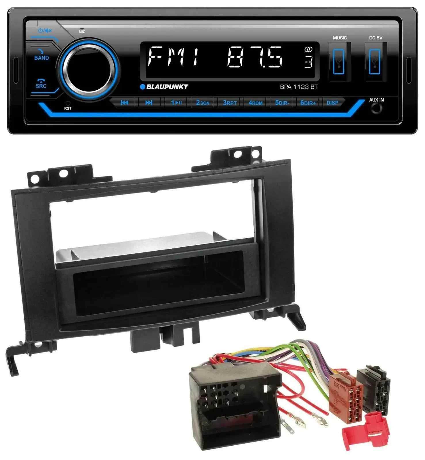 Blaupunkt MP3 Bluetooth USB AUX Autoradio für Mercedes Sprinter ab 06 schwarz