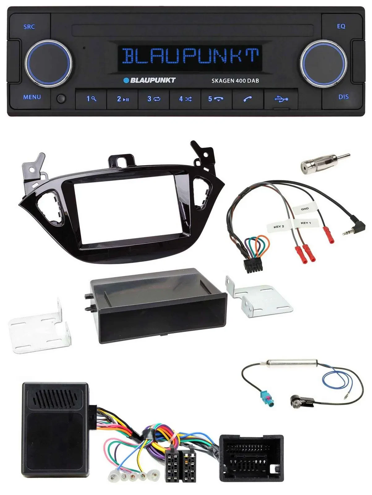 Blaupunkt DAB USB Bluetooth Lenkrad Autoradio für Opel Adam ab 2013 Corsa E Abla