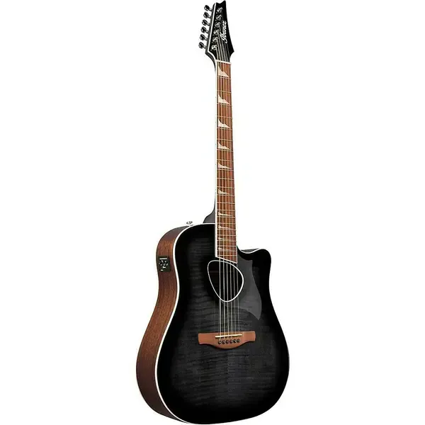 Электроакустическая гитара Ibanez ALT30FM Altstar Flamed-top Dreadnought Transparent Black Burst