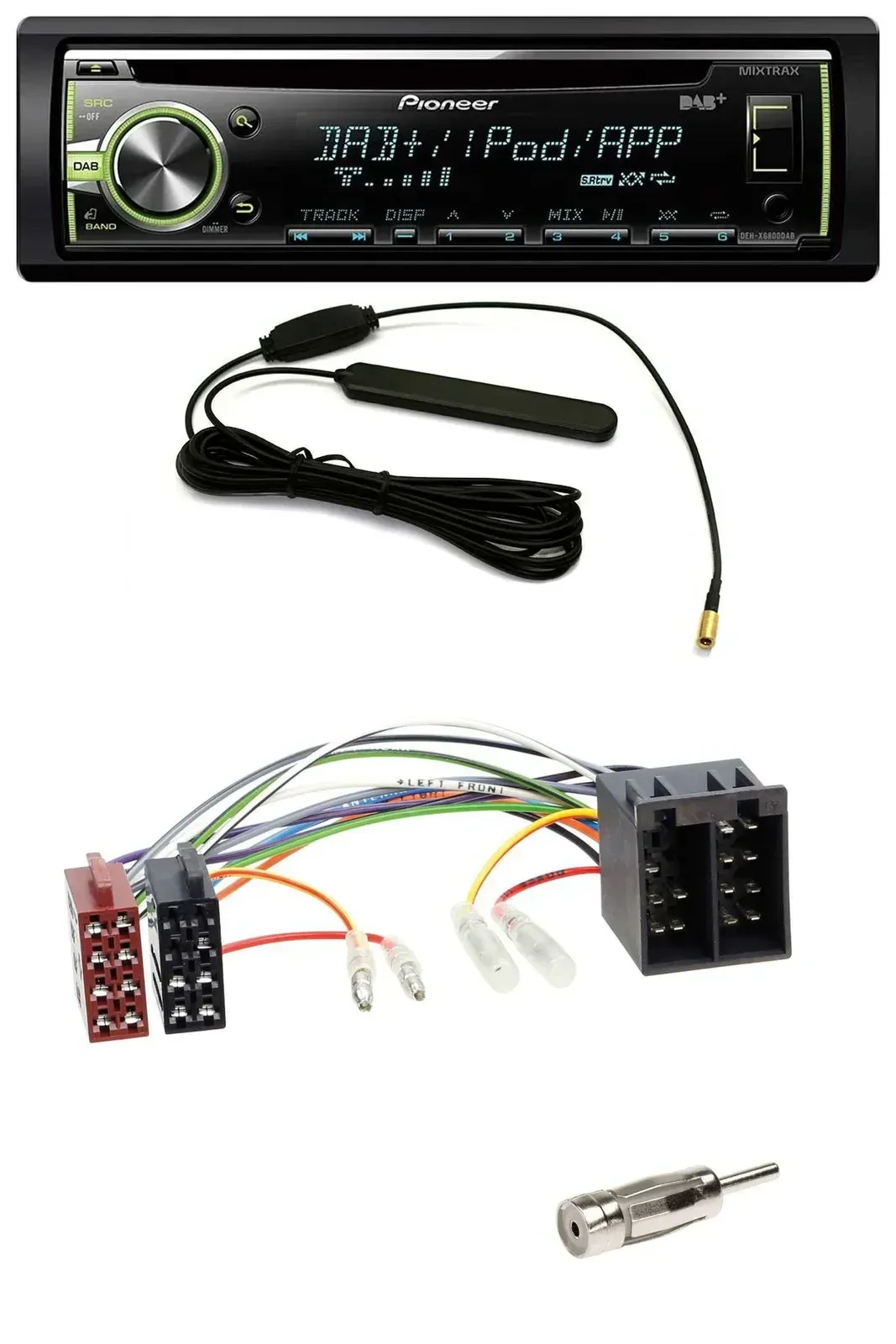 Автомагнитола Pioneer CD/MP3, USB, DAB, AUX для Porsche Boxster (1996–2004)