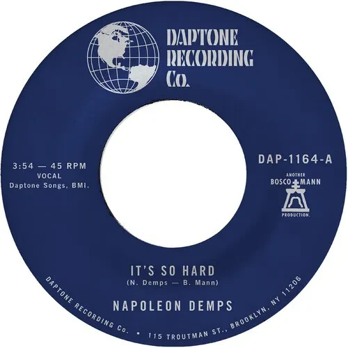 Виниловая пластинка Napoleon Demps – It's So Hard b/w It's So Hard (Part Two) (Релиз 2026)