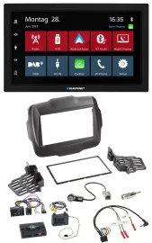 Blaupunkt Lenkrad Bluetooth DAB 2DIN USB Autoradio für Jeep Renegade ab 2015