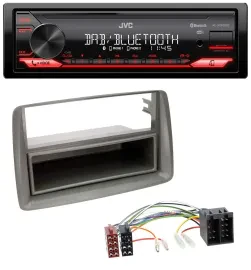 JVC Bluetooth USB DAB MP3 Autoradio für Fiat Panda (169 2003-2012) grau