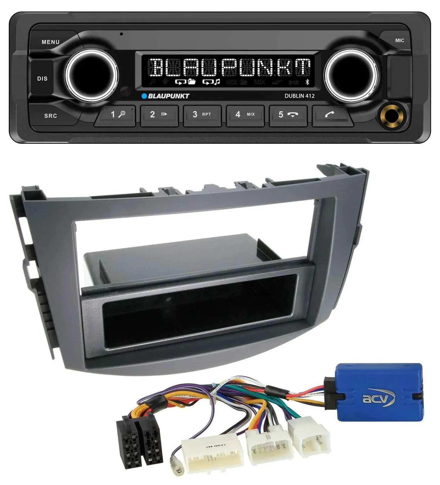 Автомагнитола для Toyota RAV4 (2011–2013) Blaupunkt MP3, Bluetooth, USB, AUX, 28-pin