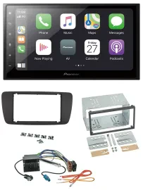 Pioneer MP3 Bluetooth DAB 2DIN USB Autoradio für Seat Ibiza ab 08 azabacheschwar