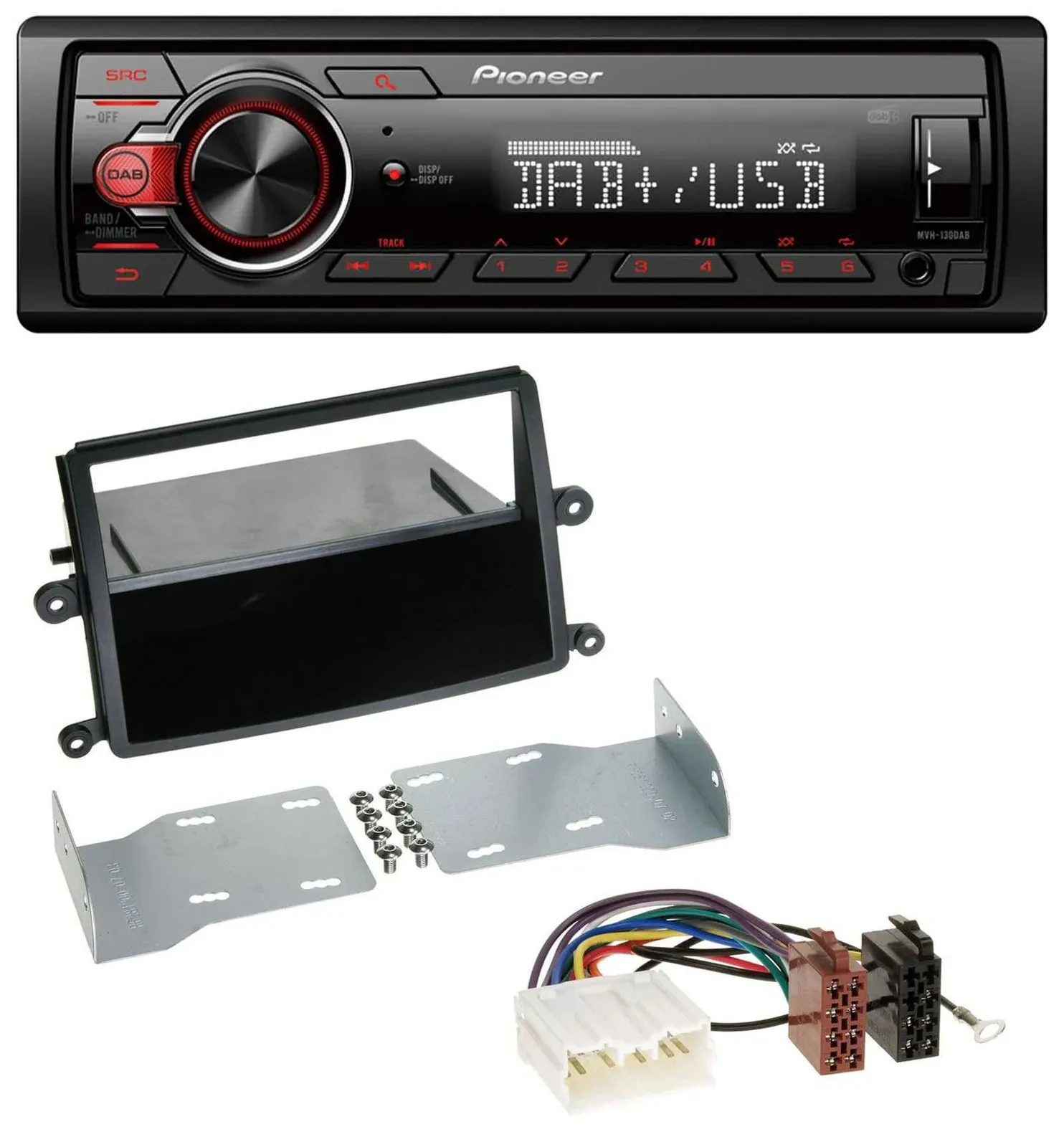 Автомагнитола для Mitsubishi L200 (с 2006) Pioneer 1-DIN DAB USB AUX