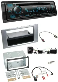Kenwood Bluetooth USB CD Lenkrad DAB Autoradio für Ford Kuga 2008-2012 silber