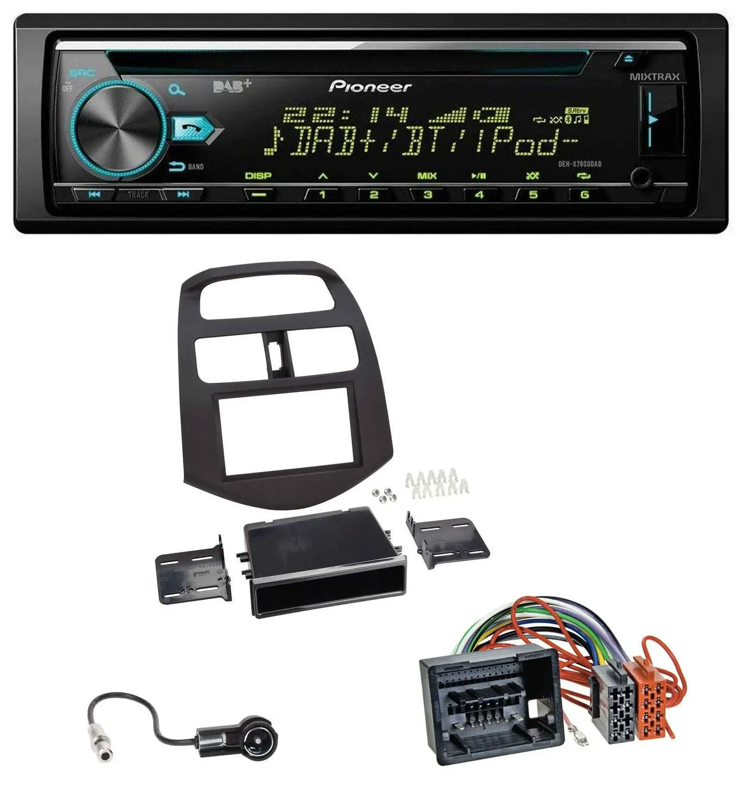Автомагнитола Pioneer DAB, CD/MP3, USB, Bluetooth для Chevrolet Spark (с 2013)