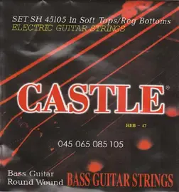 Струны для бас-гитары CASTLE HEB-47 Round Wound 45-105