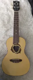 Luna Guitars Luna Uke Dolphin Concert Spruce Top Ukulele with gig bag - Demo