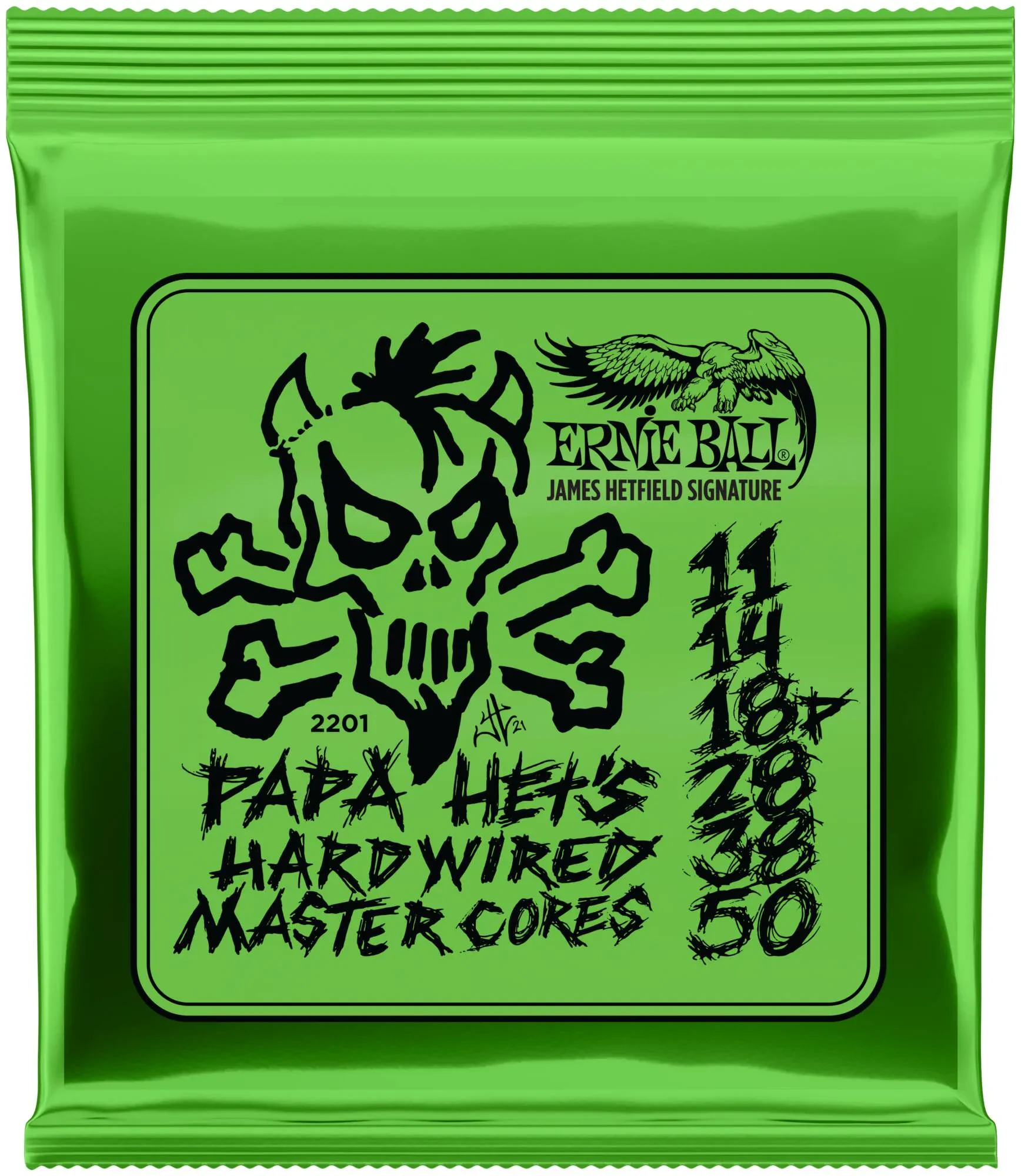 ERNIE BALL 2201 Papa Hets Hardwired Master Cores 11-50 - Струны для электрогитары