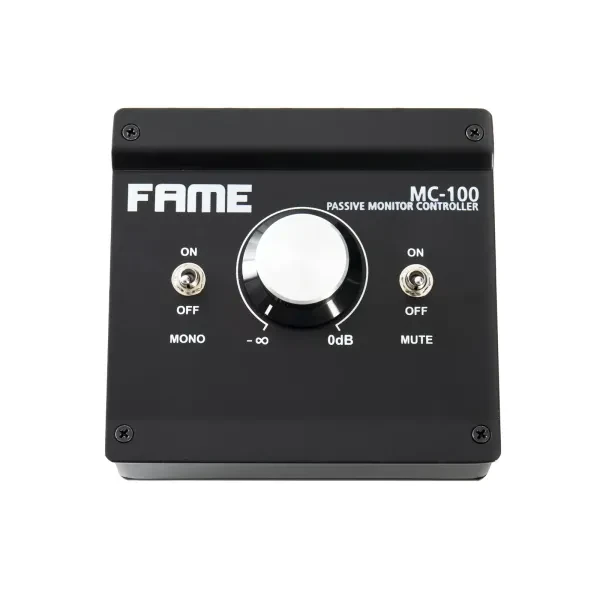 Fame Audio MC-100, Passiver Monitor-Controller, XLR/TRS, 3,5mm Anschlüsse