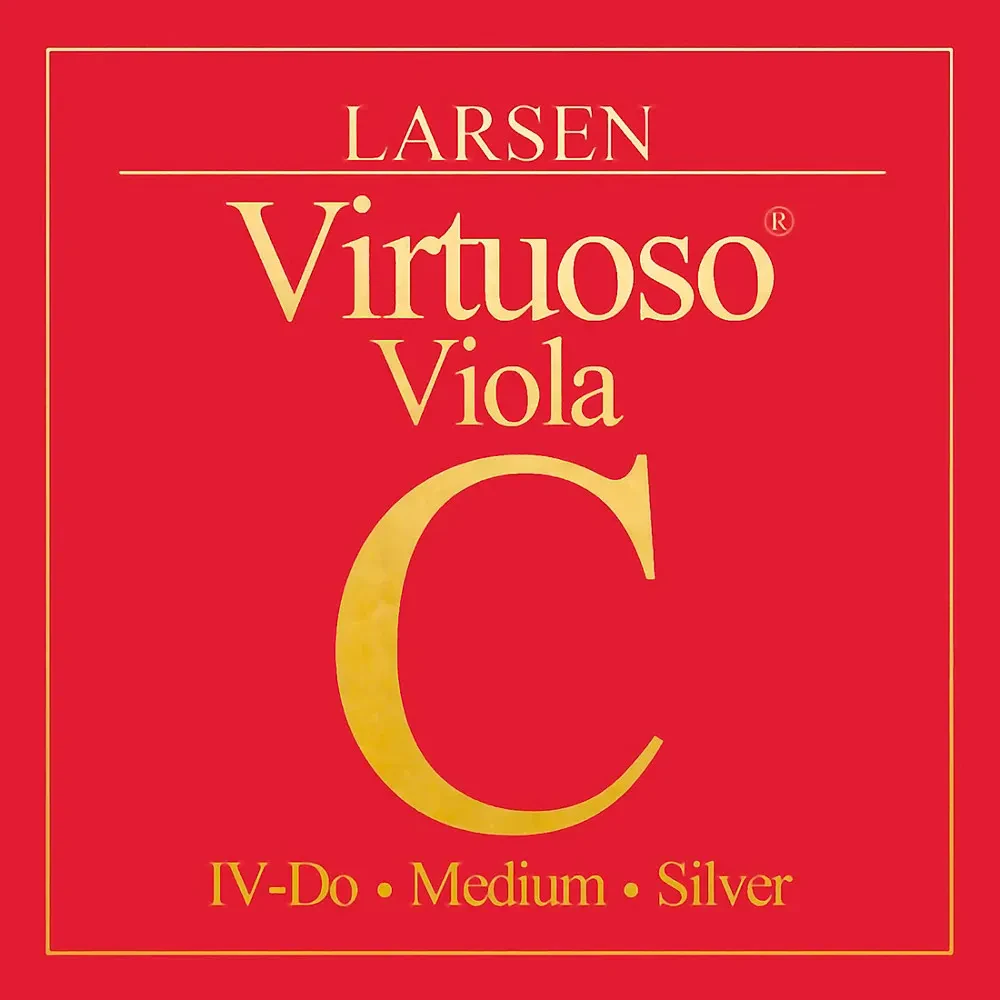 Струна для альта Larsen Strings Virtuoso C, 15–16.5", средняя, серебро, с шариком