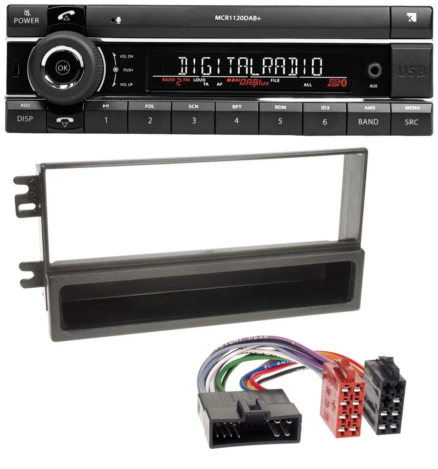 Kienzle Bluetooth MP3 USB DAB Autoradio für Kia Sportage I (2000-2005)