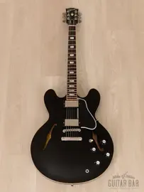 Электрогитара полуакустическая Gibson Memphis ES-335 Traditional Ebony Gloss Near-Mint w/ MHS PAFs, Case 2018