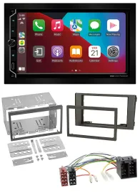 ESX 2DIN DAB USB MP3 Bluetooth Autoradio für Iveco Daily 06-14 dunkelgrau