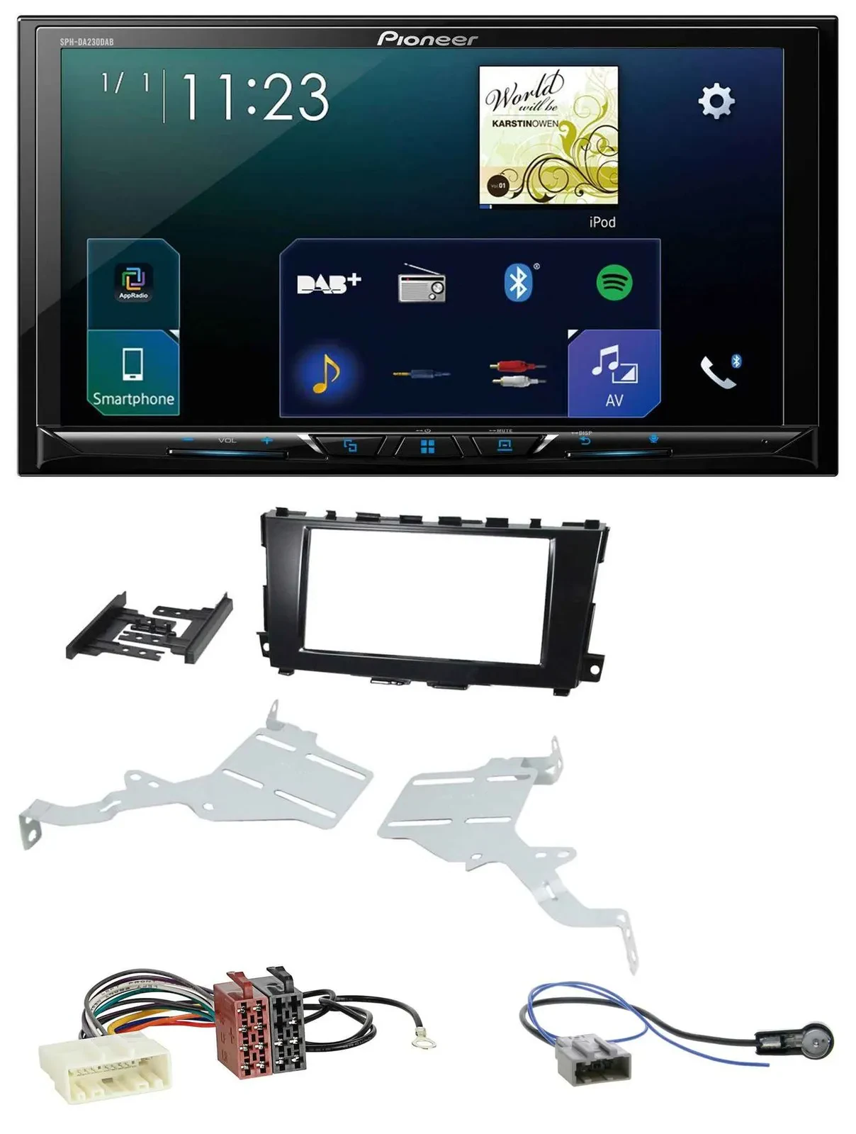 Pioneer MP3 Bluetooth USB 2DIN DAB Autoradio für Nissan Altima 2013-2018