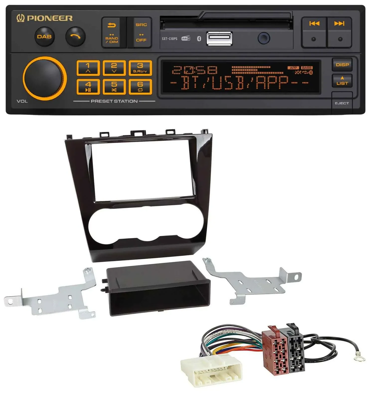 Pioneer DAB MP3 USB Bluetooth Autoradio für Subaru Forester SJ Facelift ab 15