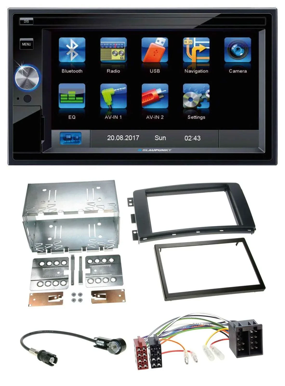 Blaupunkt SD Bluetooth 2DIN MP3 USB AUX Autoradio für Smart ForFour 04-06 ForTwo