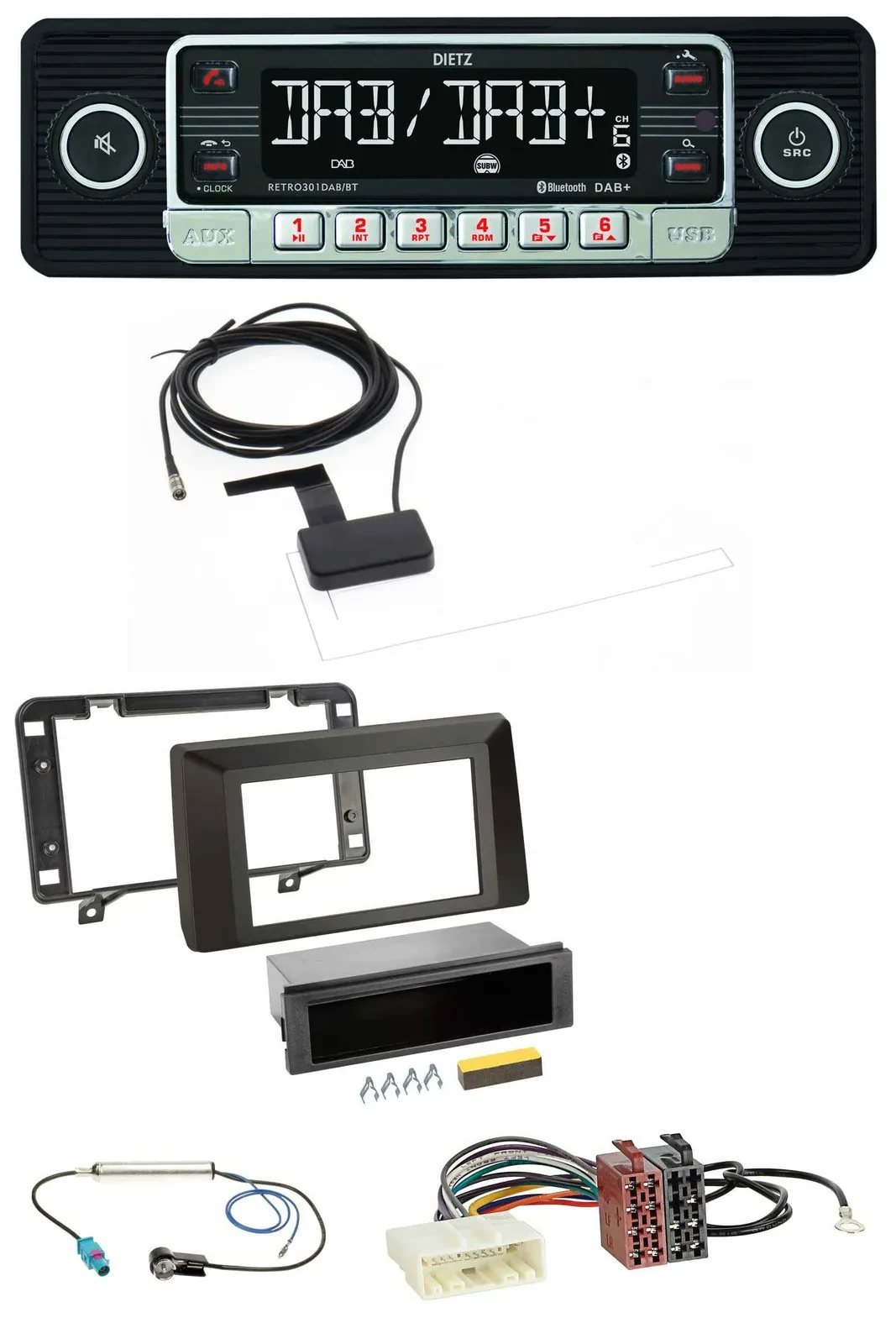 Dietz DAB Bluetooth USB MP3 Autoradio für Dacia Duster (ab 2021)