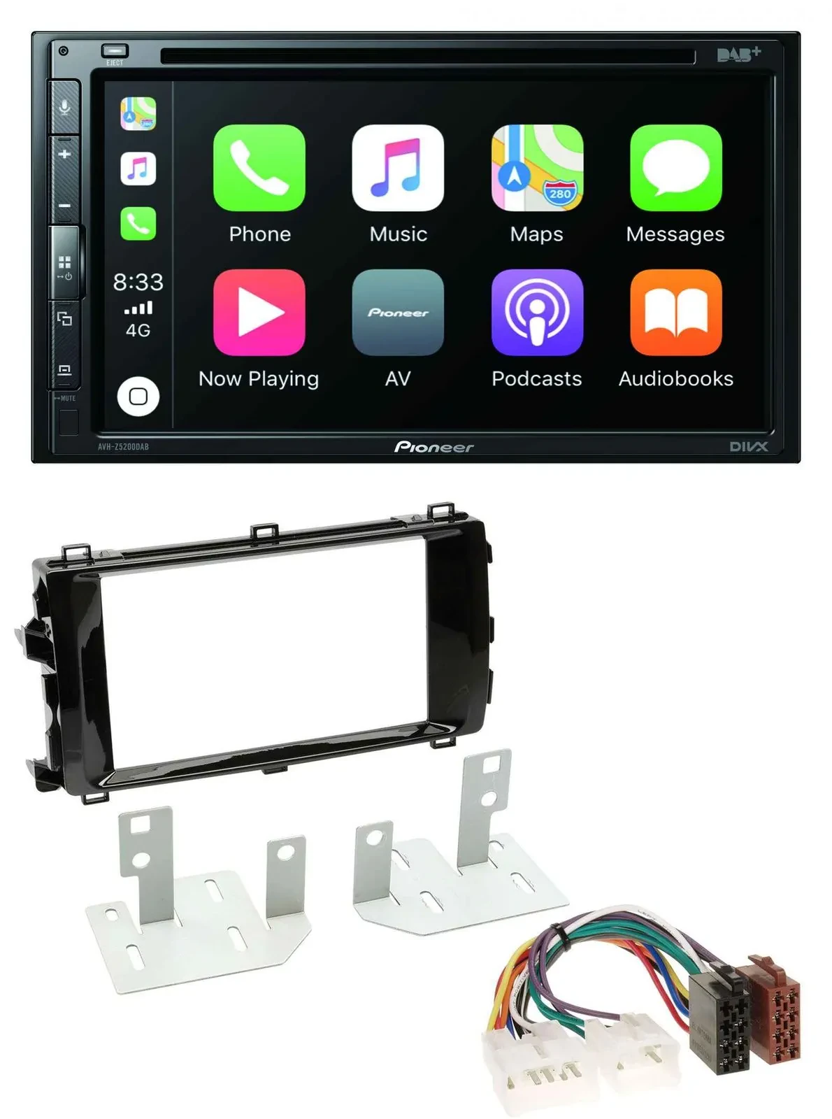 Pioneer DVD 2DIN MP3 DAB Bluetooth USB Autoradio für Toyota Auris (ab 2013)