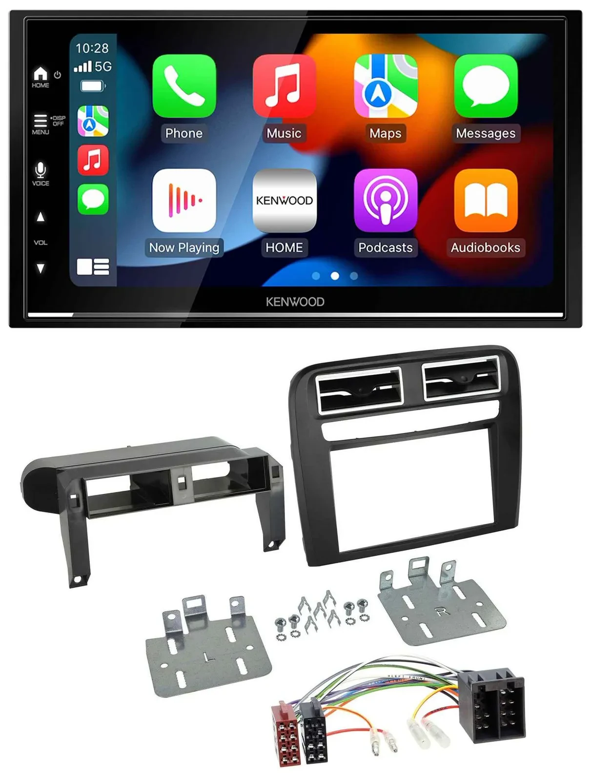 Kenwood DAB USB Bluetooth 2DIN MP3 Autoradio für Fiat Grande Punto 2005-2009 sch