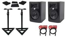 Активный студийный монитор JBL 305PMKII Black с аксессуарами (пара)