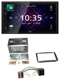 Автомагнитола JVC 2-DIN, DAB, Bluetooth, USB, MP3 для Kia Ceed 01-09 и proCeed 08-11