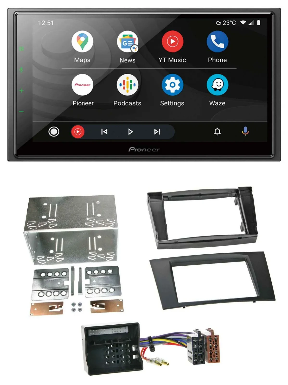 Pioneer USB 2DIN DAB MP3 Bluetooth Autoradio für Mercedes E-Klasse S211 03-09 Ru