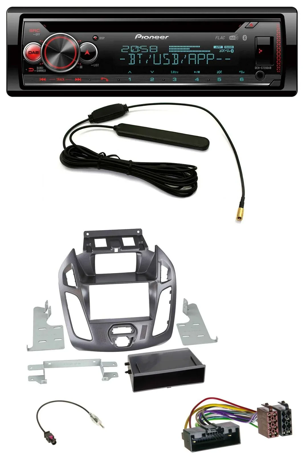 Автомагнитола для Ford Transit Connect (2012–2018) Pioneer USB DAB MP3 Bluetooth CD