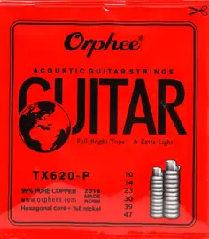 Струны для акустической гитары Orphee TX-620-P Pure Copper 10-47