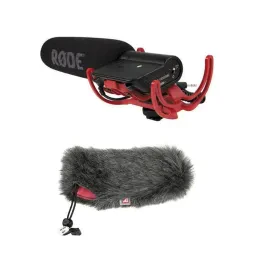 Rode VideoMic with Rycote Lyre Suspension System and Rycote Windjammer