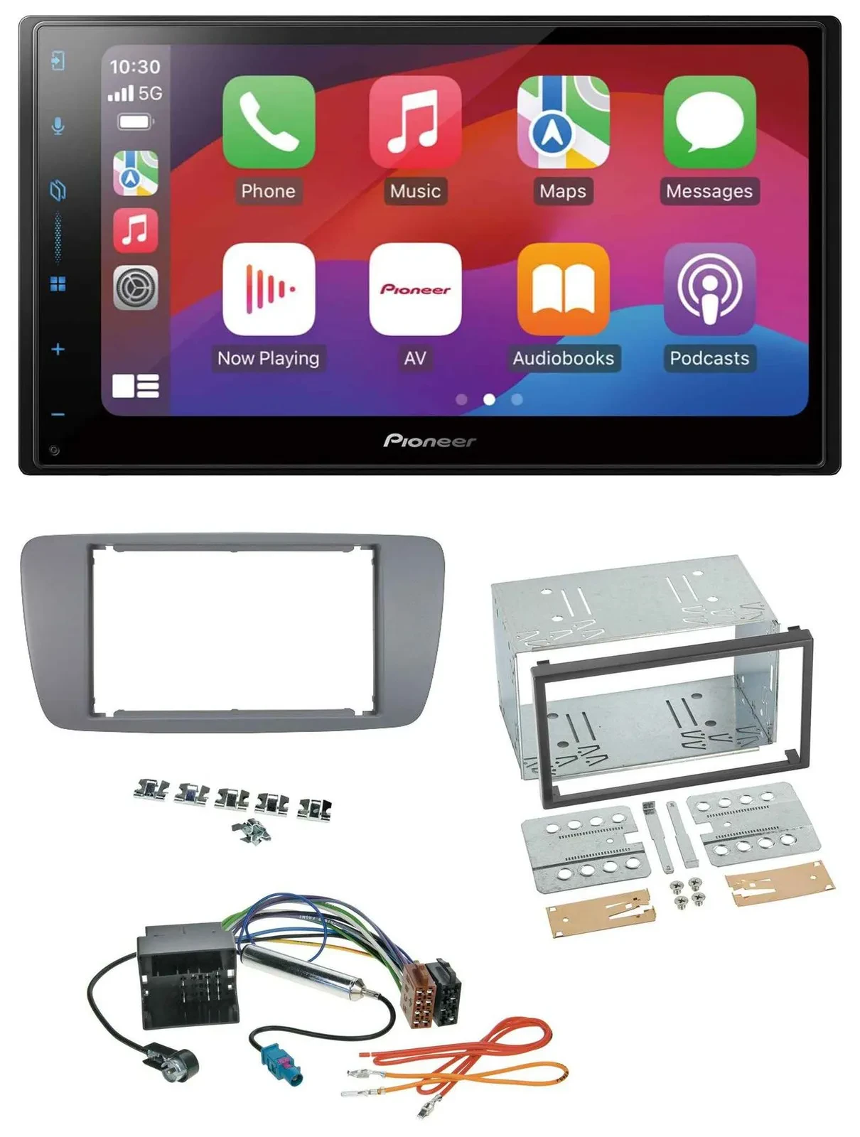 Pioneer DAB USB MP3 Bluetooth 2DIN Autoradio für Seat Ibiza ab 08 conemaragrau