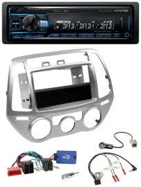 Alpine USB Bluetooth DAB Lenkrad Autoradio für Hyundai i20 2012-2014 silber man.