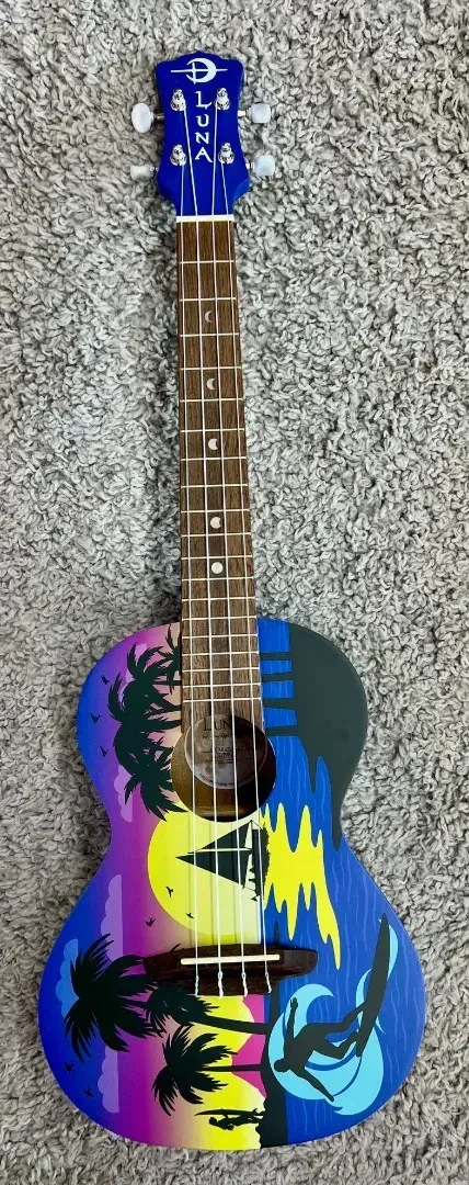 Luna Kauwela Summer Tenor size Ukulele with Custom Graphics - B-stock