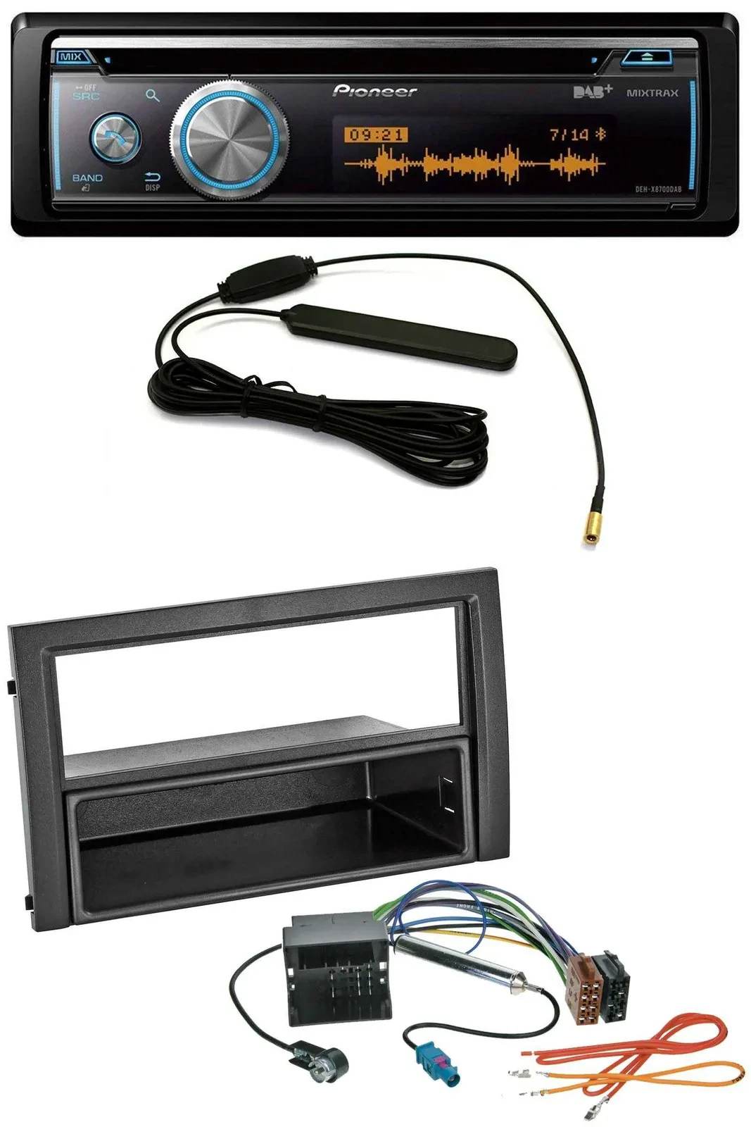Автомагнитола Pioneer CD, USB, Bluetooth, DAB, MP3 для Skoda Fabia (6Y, 2004–2007)