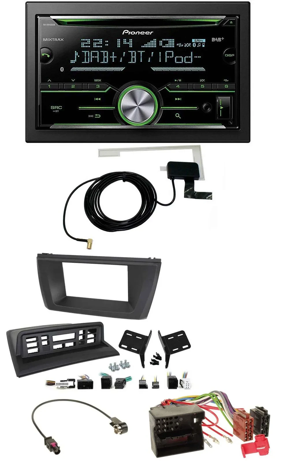 Автомагнитола для BMW X3 E83 (2004–2010) Pioneer 2DIN, CD/USB/MP3, Bluetooth, DAB