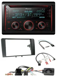 Pioneer 2DIN DAB Lenkrad Bluetooth USB CD Autoradio für Audi A3 Symphony ISO 8P