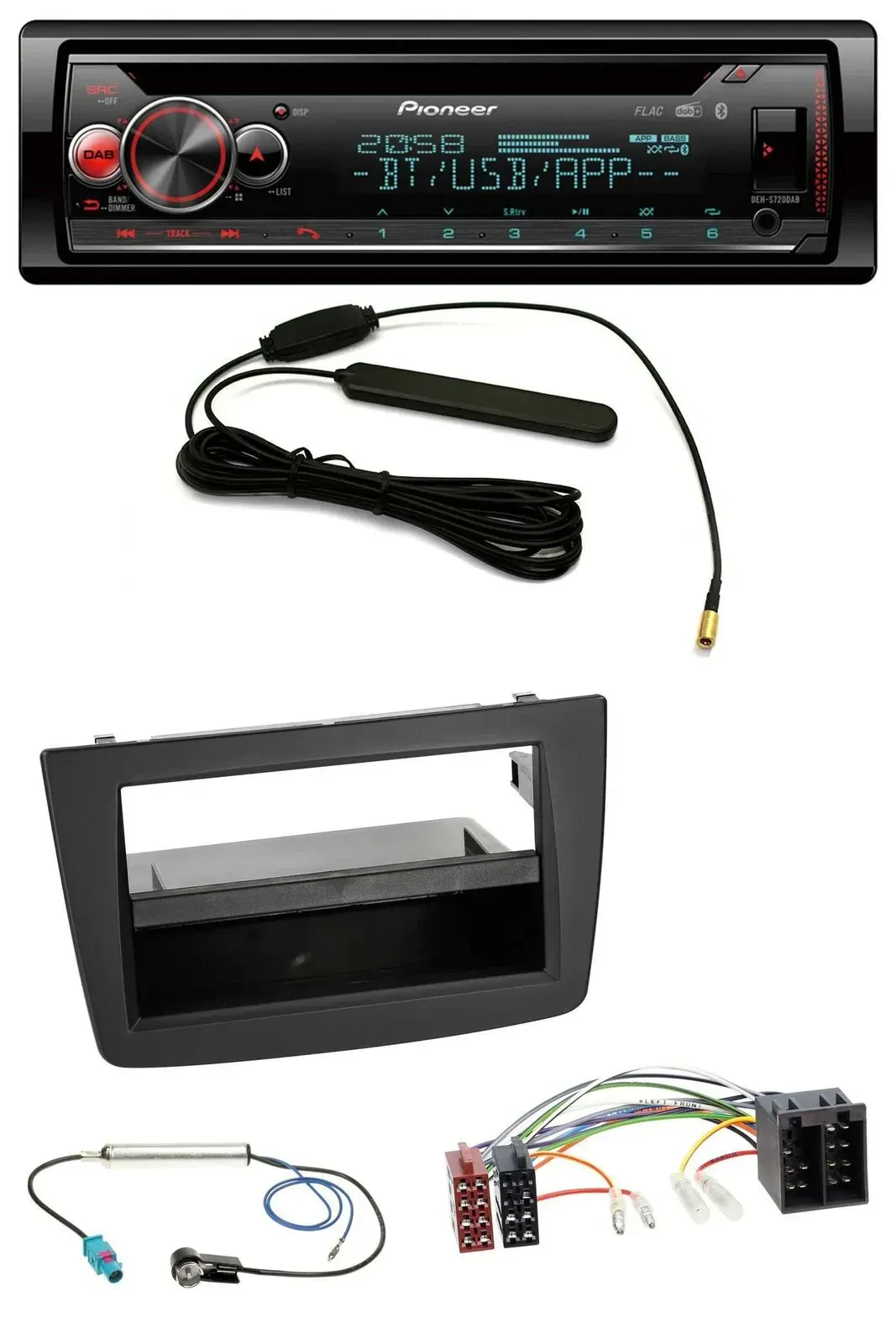 Автомагнитола для Alfa Romeo Mito 955 (2008–2014) Pioneer USB, DAB, MP3, Bluetooth, CD, ISO