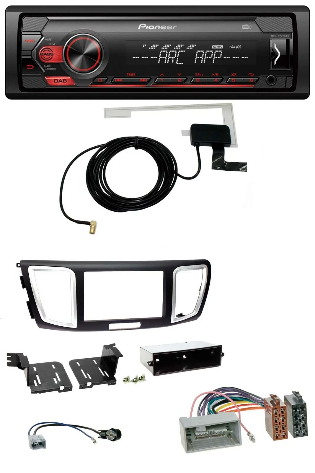 Pioneer 1DIN USB DAB MP3 AUX Autoradio für Honda Accord (ab 2011)