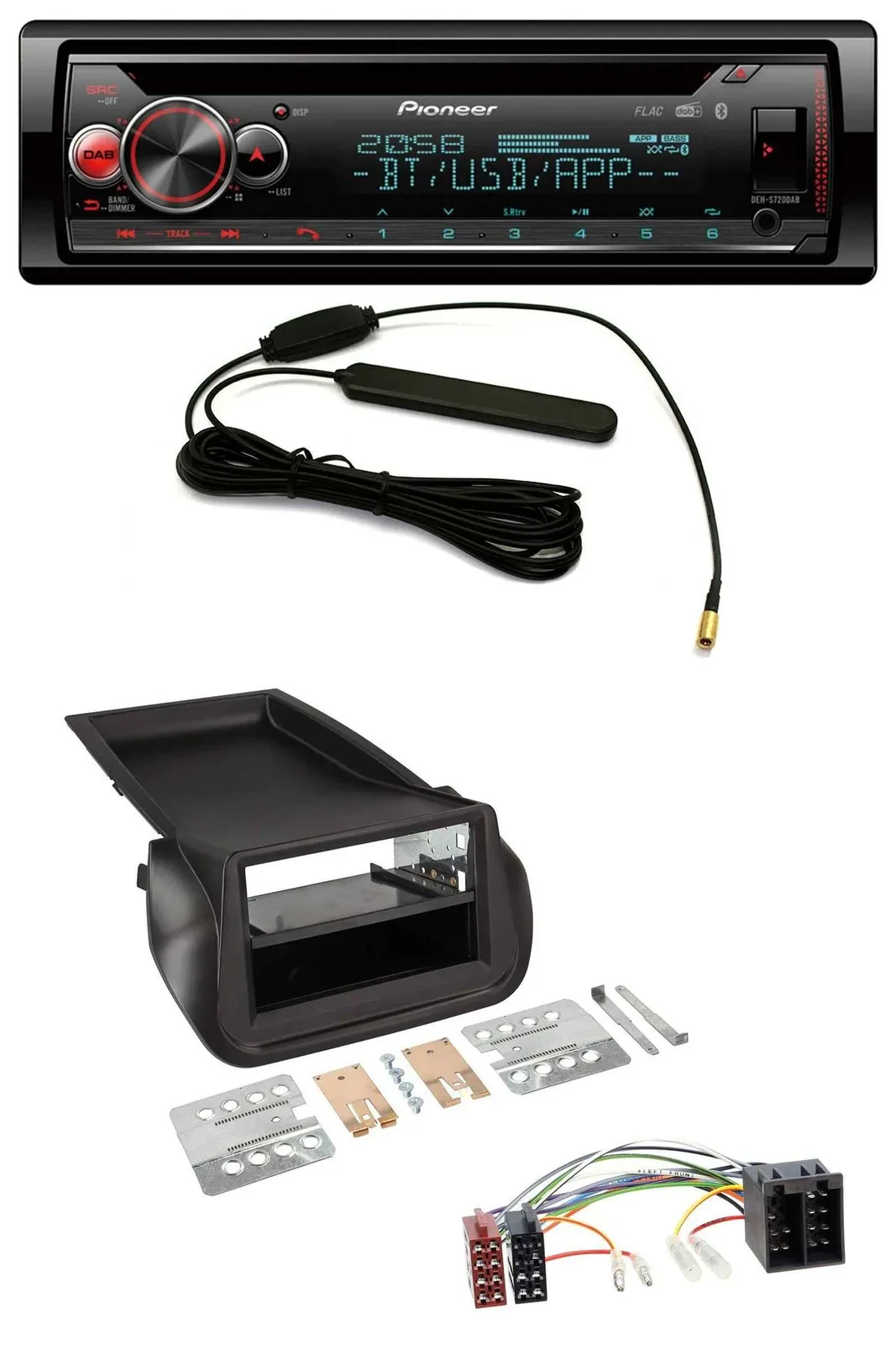 Автомагнитола для FIAT Fiorino (с 2008) Pioneer USB, DAB, Bluetooth, CD, MP3