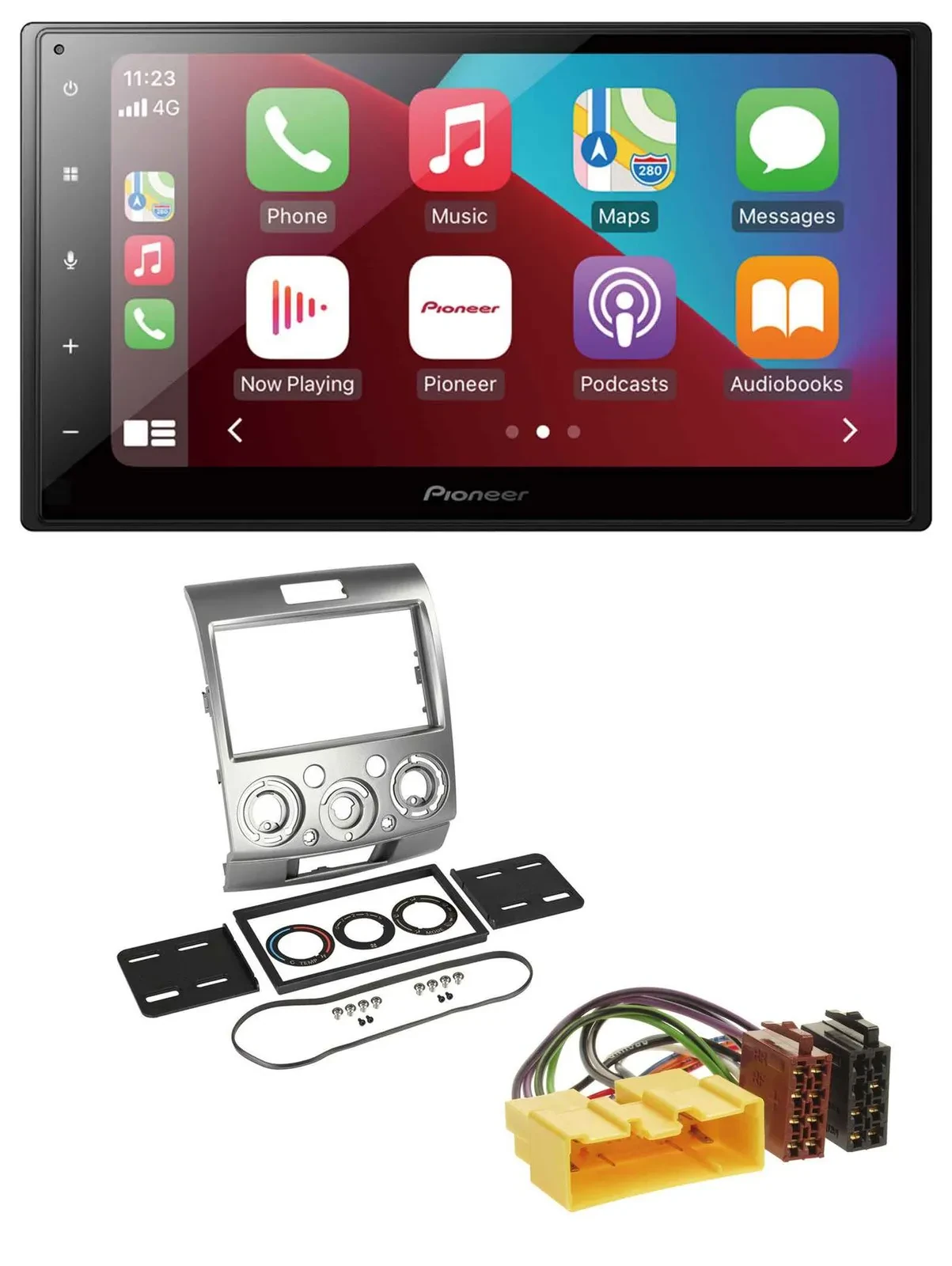 Автомагнитола для Ford Ranger (2007–2011) Pioneer 2DIN, USB, Bluetooth, DAB, MP3