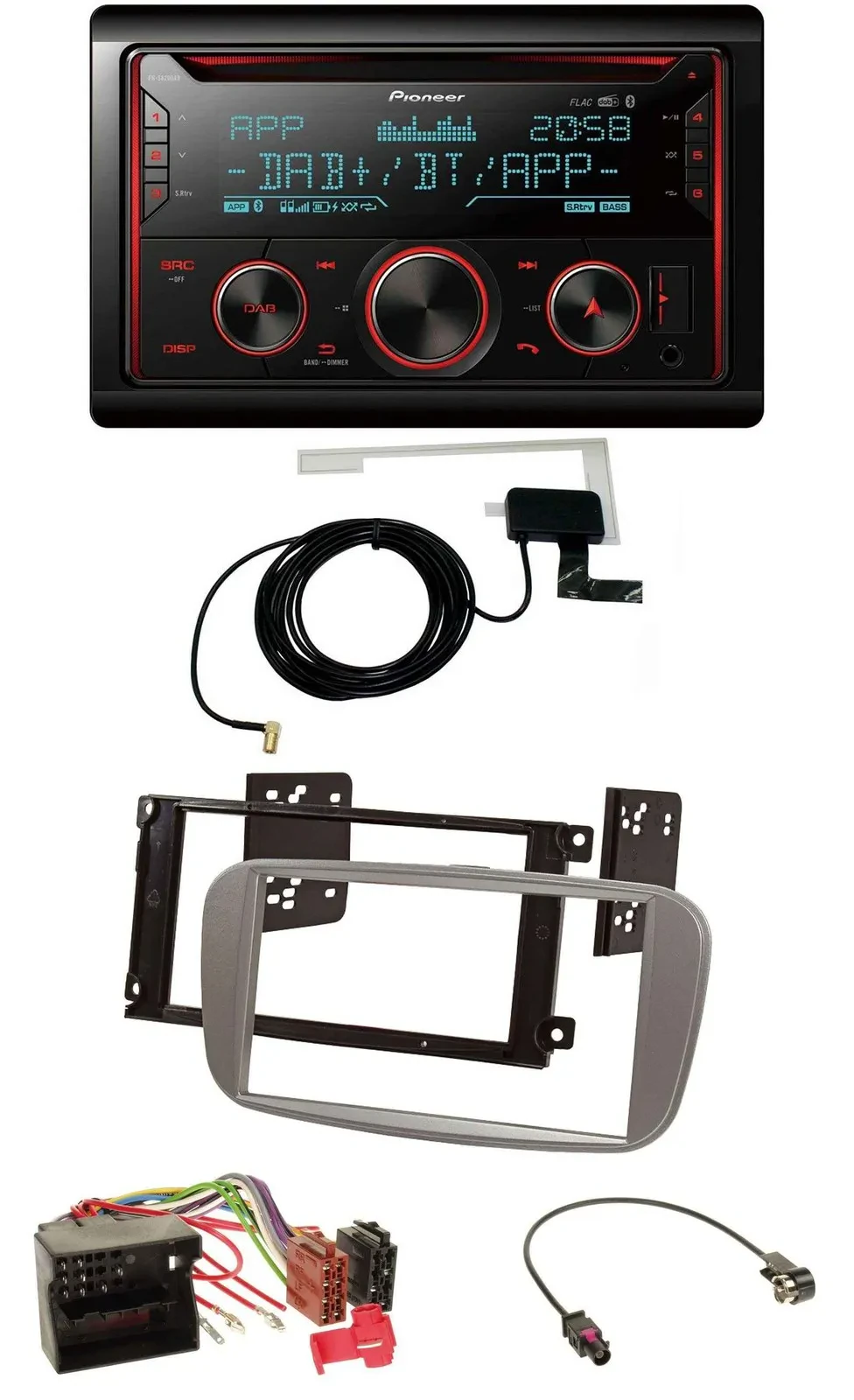 Pioneer 2DIN MP3 DAB USB CD Bluetooth Autoradio für Ford Focus Galaxy C-Max ab 2