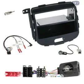 Radioset Lenkradadapter DIN Autoradio für Hyundai i10 09-13 schwarz Rubber Touch